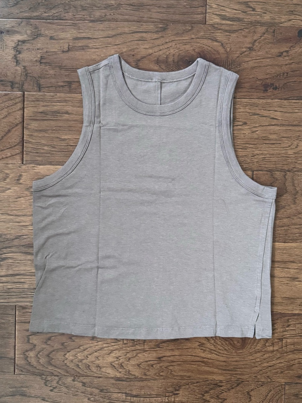 EUC Lululemon Athletica Classic Fit Cotton Blend Tank Top Taupe